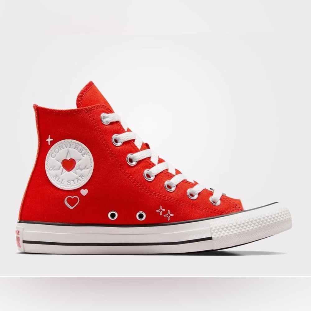 NWOT- RARE Converse Chuck Taylor All Star ‘Y2K Heart’ Canvas High Top Sneakers - Picture 2 of 10